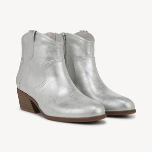 Silver Ankle Boots